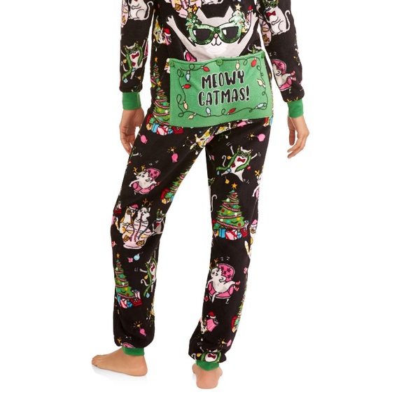 Men/Women Christmas Pajamas Cats Partying Pjs - Picture 2 of 8